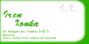 iren komka business card